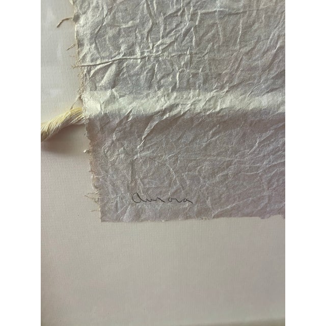 Vintage Oversized Signed Textile Fiber Art Wall Hanging, Neutral Organic Modern Framed Wall Sculpture, 40 X 46.75 For Sale - Image 11 of 12