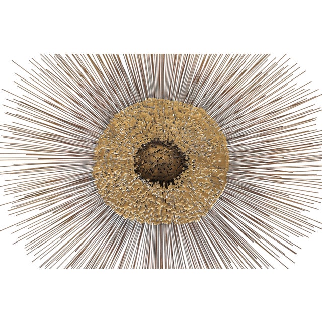 Mid-Century Modern 1960's Brutalist Sunburst Wall Sculpture by William and Bruce Friedle For Sale - Image 3 of 13