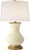 Transitional Chapman & Myers by Visual Comfort Signature Deauville Table Lamp in Tea Stain Porcelain with Linen Shade For Sale - Image 3 of 3