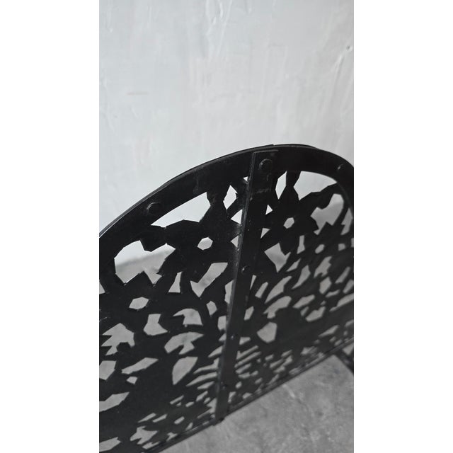 Metal 1970s Spanish Style Wrought Iron Fireplace Screen For Sale - Image 7 of 10