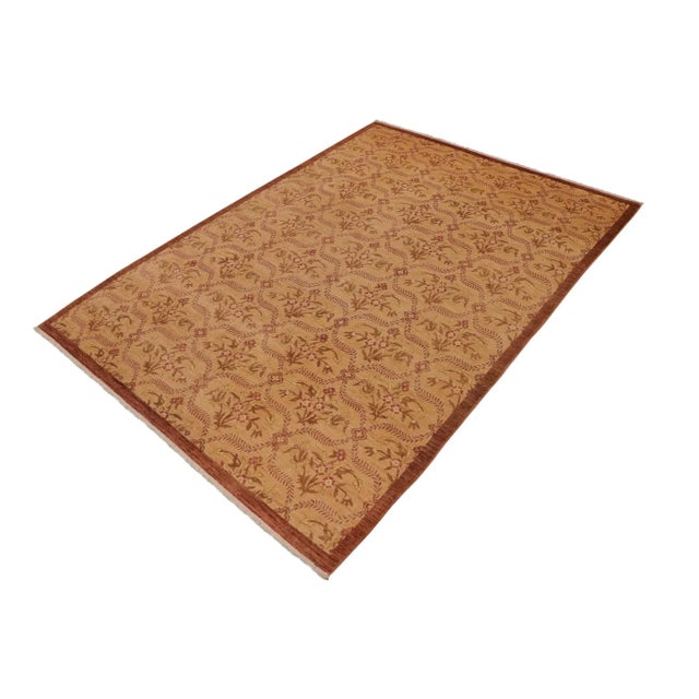 Boho Chic Boho Chic Ziegler Tan Brown Hand-Knotted Wool Rug - 8'11'' X 11'11'' For Sale - Image 3 of 8