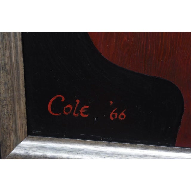 Wood Vintage Signed Natalie Cole Oil on Board Painting Titled " Lady Godiva" Custom Framed For Sale - Image 7 of 8