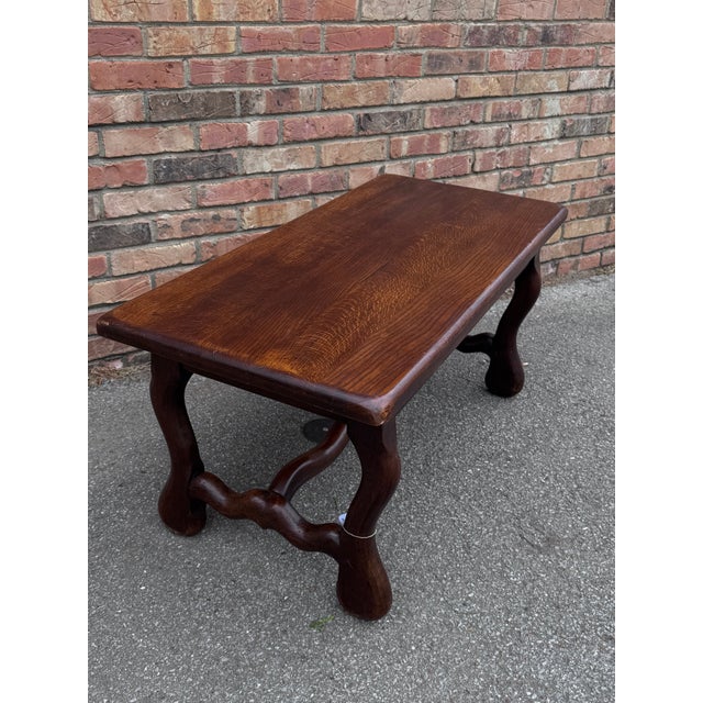 Wood 20th Century English Coffee Table/Bench For Sale - Image 7 of 8