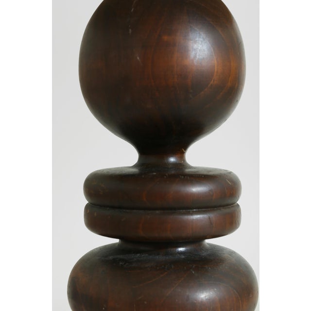 Mid-Century Modern Mid 20th Century Sculptural Wood Table Lamp For Sale - Image 3 of 4