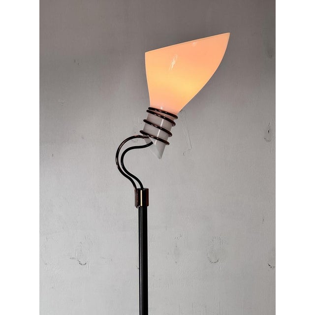 Black Italian Murano Floor Lamp by Gino Vistosi for Vistosi, 1990s For Sale - Image 8 of 18