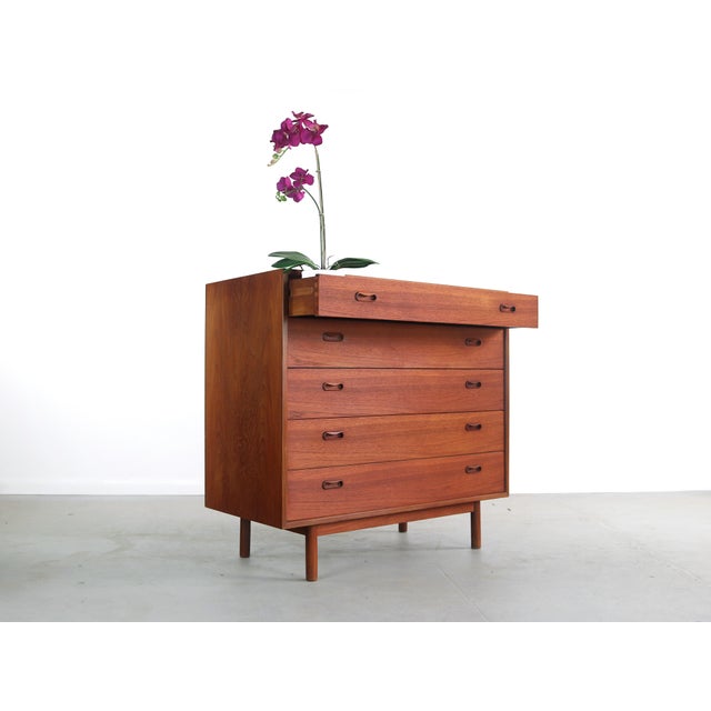 1960s Peter Hvidt & Orla Mølgaard Nielsen Tall Boy Dresser For Sale In Orlando - Image 6 of 7