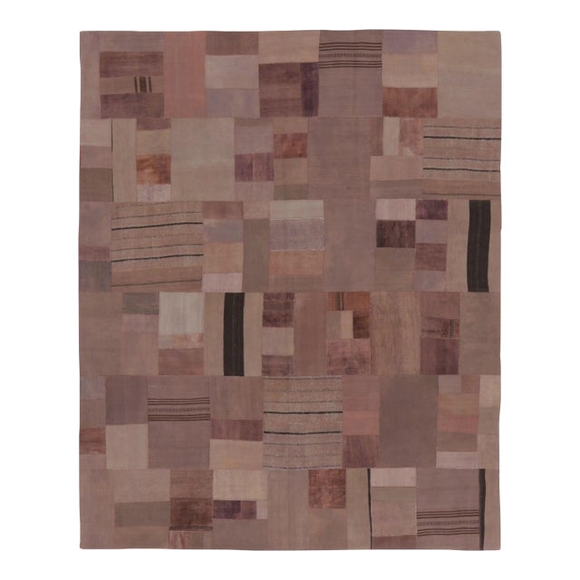 Vintage Turkish Rug With Geometric Patchwork Composition - Rug & Kilim For Sale