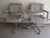 Pair 1970s Modernist tubular steel swivel armchairs by Metalstand Inc., Philadelphia. Very nicely constructed. Weighty and...
