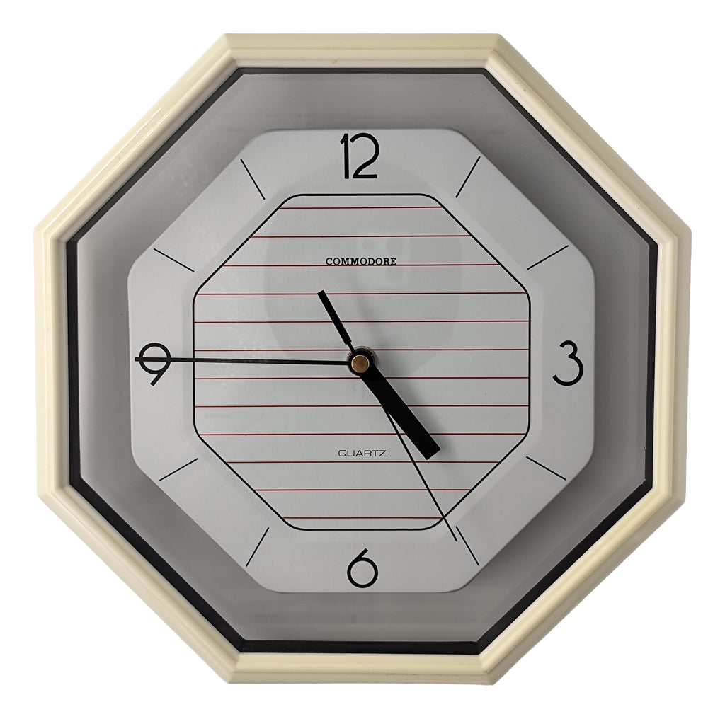 80-90sビンテージ 巨大掛け時計 COLLECTORS COLLECTION White Quartz Wall Clock by Commodore, 1990s | Chairish