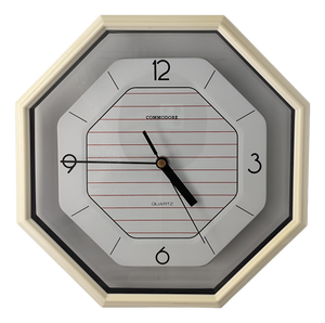 White Quartz Wall Clock by Commodore, 1990s