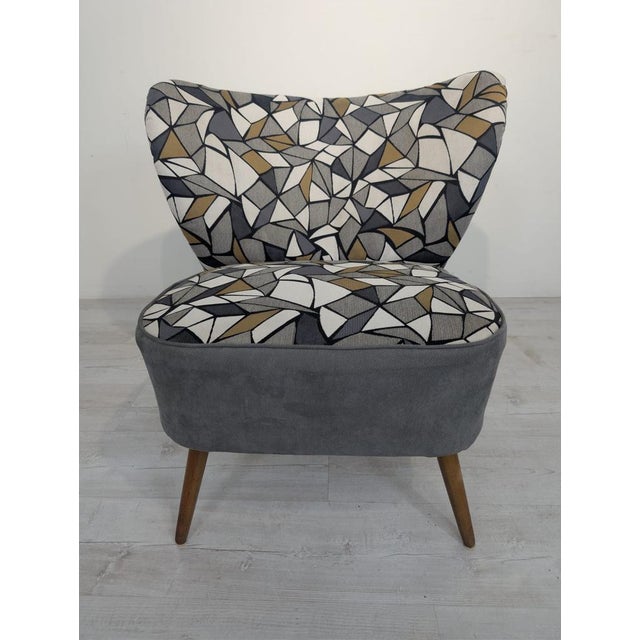 Vintage Cocktail Chair in Fabric For Sale - Image 15 of 15