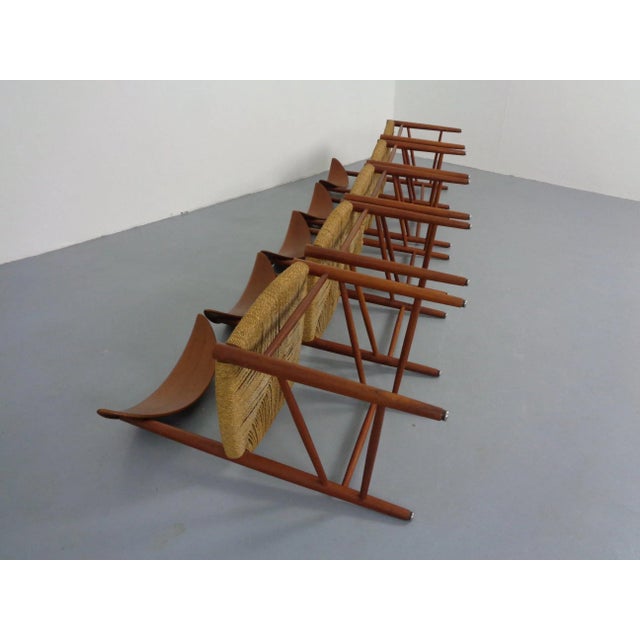 Modell 316 Dining Chairs by Peter Hvidt & Orla Mølgaard-Nielsen for Søborg Furniture, Denmark, 1950s, Set of 5 For Sale - Image 10 of 18