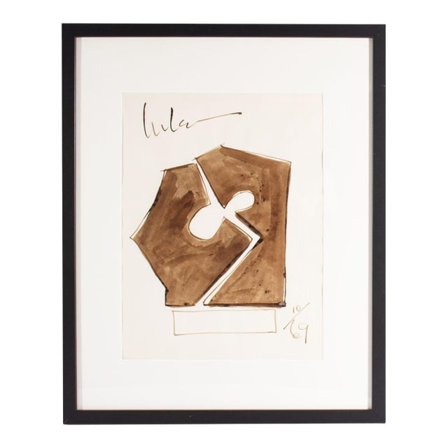 1969 Abstract Watercolor Painting by Harry Hilson For Sale