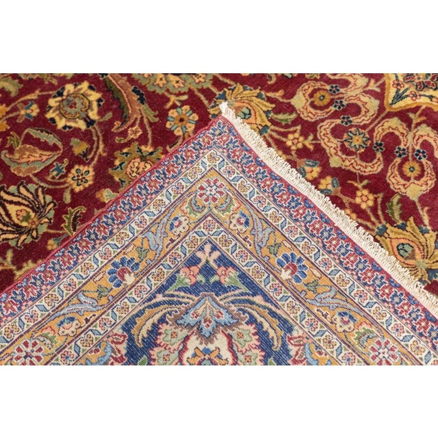 Persian Antique Kashan Rug 6'5'' x 10'6'' For Sale - Image 3 of 12