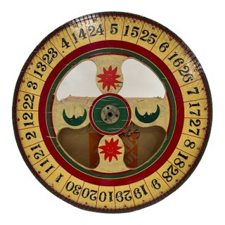 Antique Game Wheel With Moons and Stars For Sale