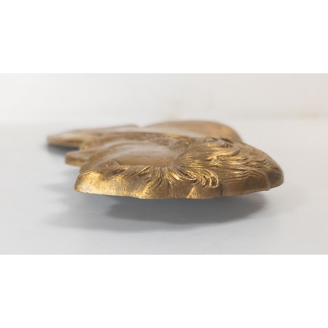 19th Century American Gilt Brass Portrait Profile Plaque of Abraham Lincoln For Sale - Image 4 of 8