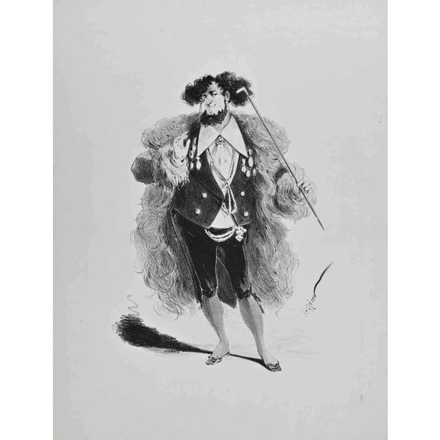 Alfred Grevin, Character, Original Lithograph, Mid-19th-Century For Sale