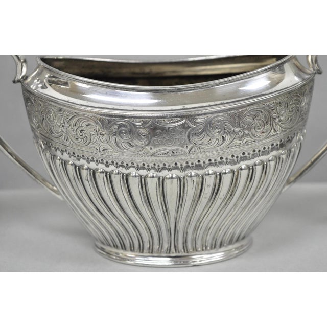 Silver Antique James Dixon & Sons 4186 Victorian Silver Plated Tea Service Set - 4 PCS For Sale - Image 8 of 16
