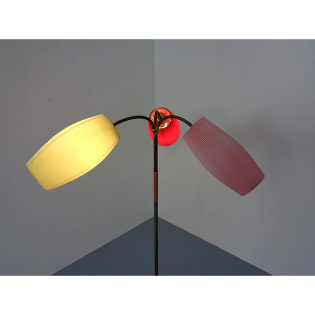 Mid-Century Adjustable Floor Lamp with Three Lanterns, 1950s For Sale - Image 13 of 18