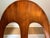 Pair of Mid-Century Michael Taylor for Baker Mahogany Spoonback Slipper Chairs – Original Black Leather & Brass Tacks For Sale - Image 11 of 14
