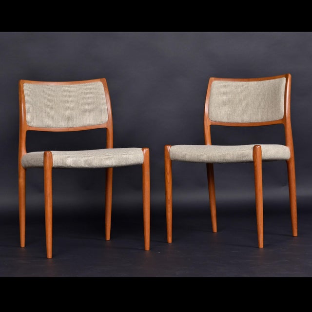 Set of 6 Original j.l. Møller Model 80 Danish Teak Dining Chairs For Sale - Image 10 of 16