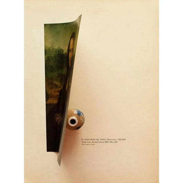 1953 After Leonardo Da Vinci "Mona Lisa", Vintage Full-Color Print For Sale - Image 4 of 8