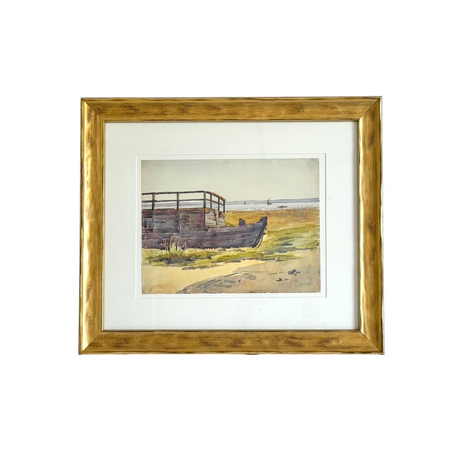 Original Seascape Watercolor Louis Jullien Rousset (1859-1921) For Sale - Image 4 of 7