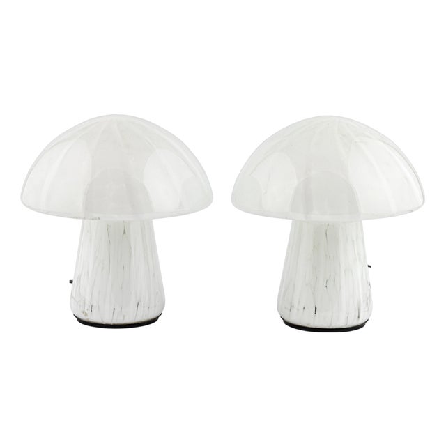 Vintage Murano Glass Lamps, Italy, 1970s, Set of 2 For Sale