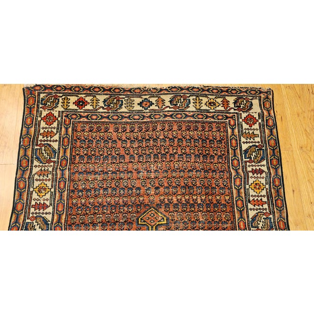 Antique Persian Malayer Rug, Hand-Knotted Wool, Paisley Pattern, 4x6, Brick Red & Ivory For Sale - Image 13 of 17