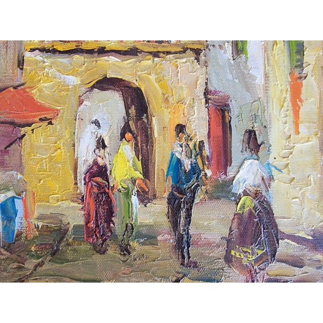 European Street Scene Street Paintings - A Pair For Sale - Image 11 of 16