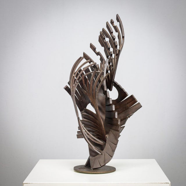 Mid-Century Modern Dutch Artist, Brutalist Abstract Sculpture, 1960s, Iron For Sale - Image 3 of 11