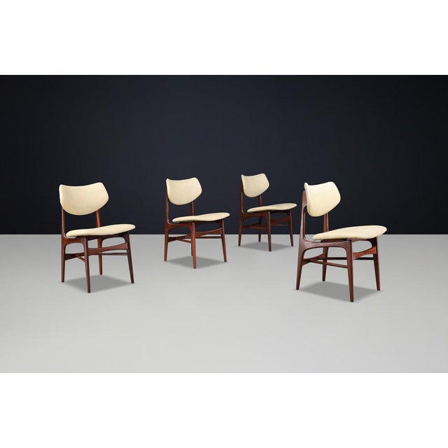 1960s Mid-Century Hamar Dining Chairs by Louis van Teeffelen for Wébé, Netherlands, 1960s, Set of 4 For Sale - Image 5 of 13