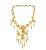 Vintage Gold Tone Bib Statement Necklace Waterfall Pendants Etruscan Revival Maximalist Vendome Measures approx 17" long...