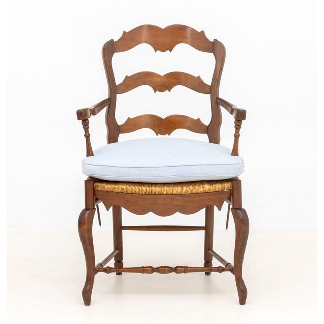 French Provincial Style Walnut Dining Chairs, 4 For Sale In New York - Image 6 of 15