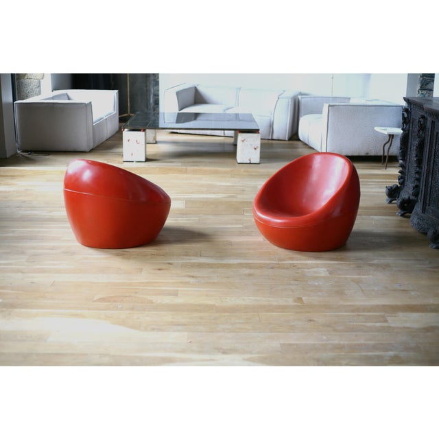 Space Age Armchairs in Fiberglass, 1960s, Set of 2 For Sale - Image 16 of 18
