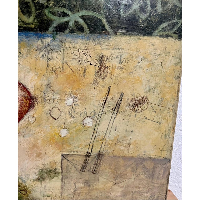 Beige Marti Somers, California Contemporary Art Marti Somers Figurative Abstract Whimsical Painting For Sale - Image 8 of 11