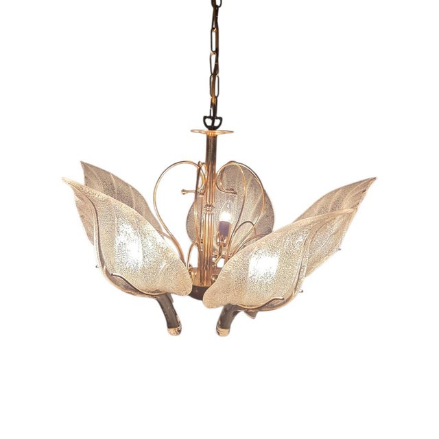 Impressive 5-light chandelier by Artemide Seguso from the 1970s. This stylish chandelier is not only a superb light source...