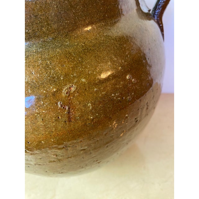 Antique French Glazed Terracotta Confit Pot, Southwest France For Sale - Image 9 of 12