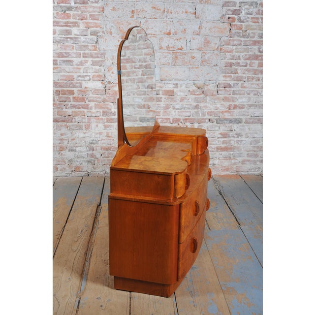 Czech Art Deco Chest of Drawers in Walnut Veneer, 1920s For Sale - Image 12 of 13
