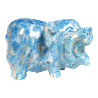 Miniature Well-Carved Lapiz Lazuli Piglet - Pig, Piggy.! For Sale
