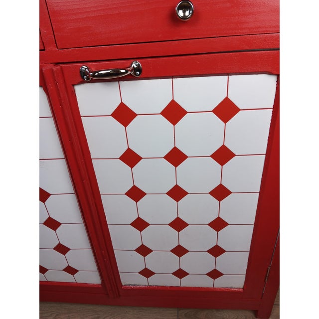 Parisian-Style Enameled Sheet Metal Sideboard, 1930s For Sale - Image 14 of 18