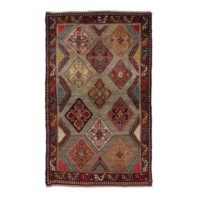 Vintage Gabbeh Wool Rug With Medallions by Rug & Kilim, Afghanistan, 1950-1959 For Sale