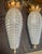 Gold 1950s Pair of Hollywood Regency Gilt Metal & Prismatic Glass Pendant Light Pinneapple Form For Sale - Image 8 of 9