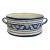 Vintage Large Blue and White Italian Earthenware Cache Pot or Planter For Sale
