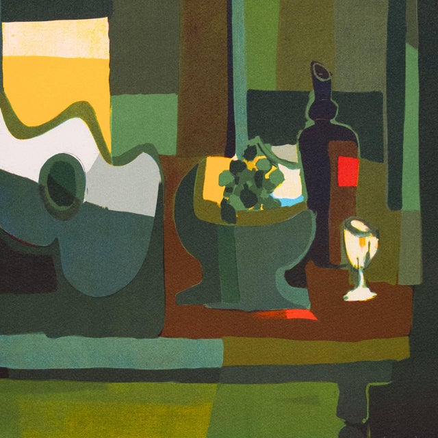 'Still Life With Guitar' by Marcel Mouly, 1989, Musee Moderne, Paris, Salon D'Automne, New York Museum of Modern Art, Los Angeles County Museum of Art For Sale - Image 9 of 11