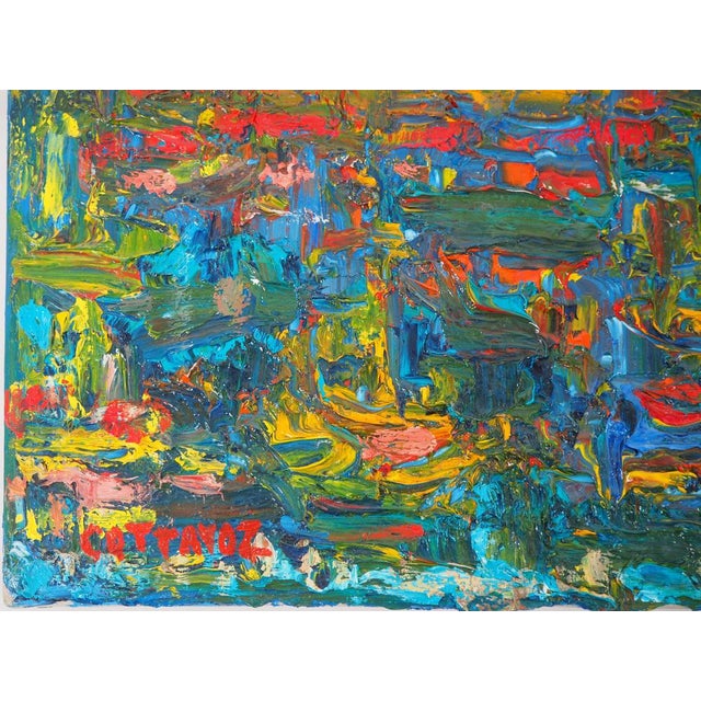André Cottavoz (1922-2012) Nighttime on the Harbour of St Tropez, circa 1960 Oil on canvas Signed bottom left On canvas of...