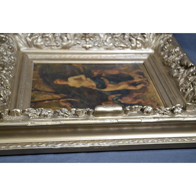 19th-Century French School Mythological Oil Painting, Nymph and Three Putti For Sale - Image 13 of 15