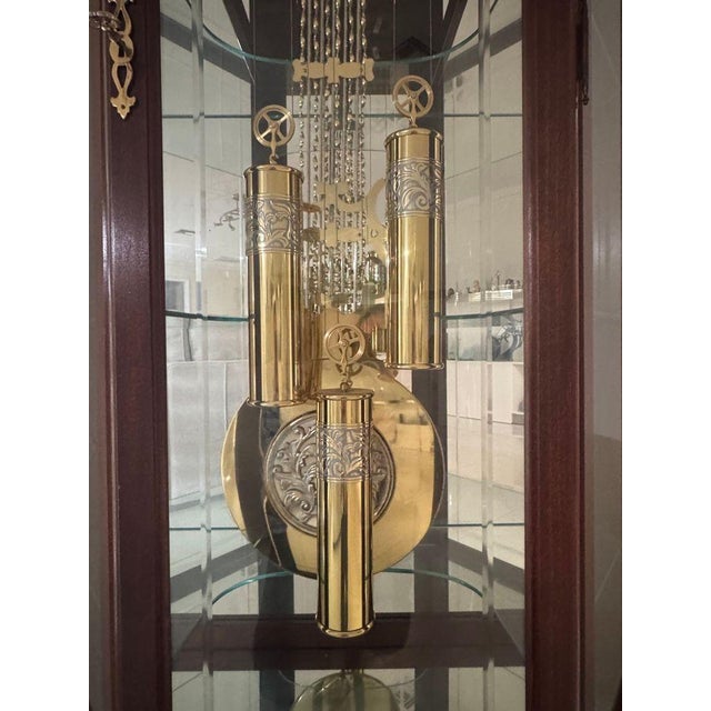 Howard Miller Majestic II Grandfather Floor Clock Model 610-939, 2005 For Sale - Image 9 of 16