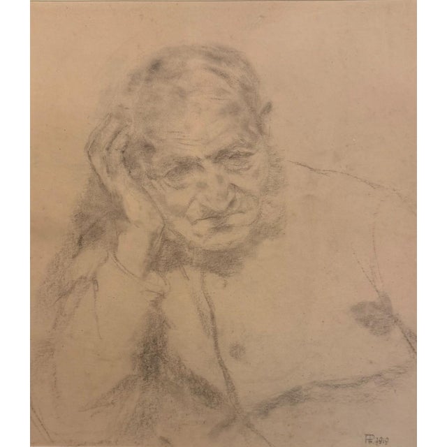 Heinrich Pforr (1880-1970), In Thought, 1919, COAL/PP, approx. 47 x 57 cm. Heinrich Pforr is considered one of the most...