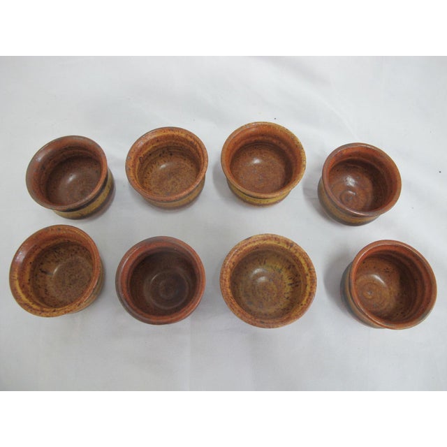Mid 20th Century Wally Schwab Pacific Nw Stoneware Studio Pottery Small Pot or Punch Cup - Set of 8 For Sale - Image 4 of 15